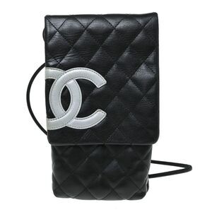 Chanel Cambon Flap Calfskin Black Leather Shoulder Bag Bag